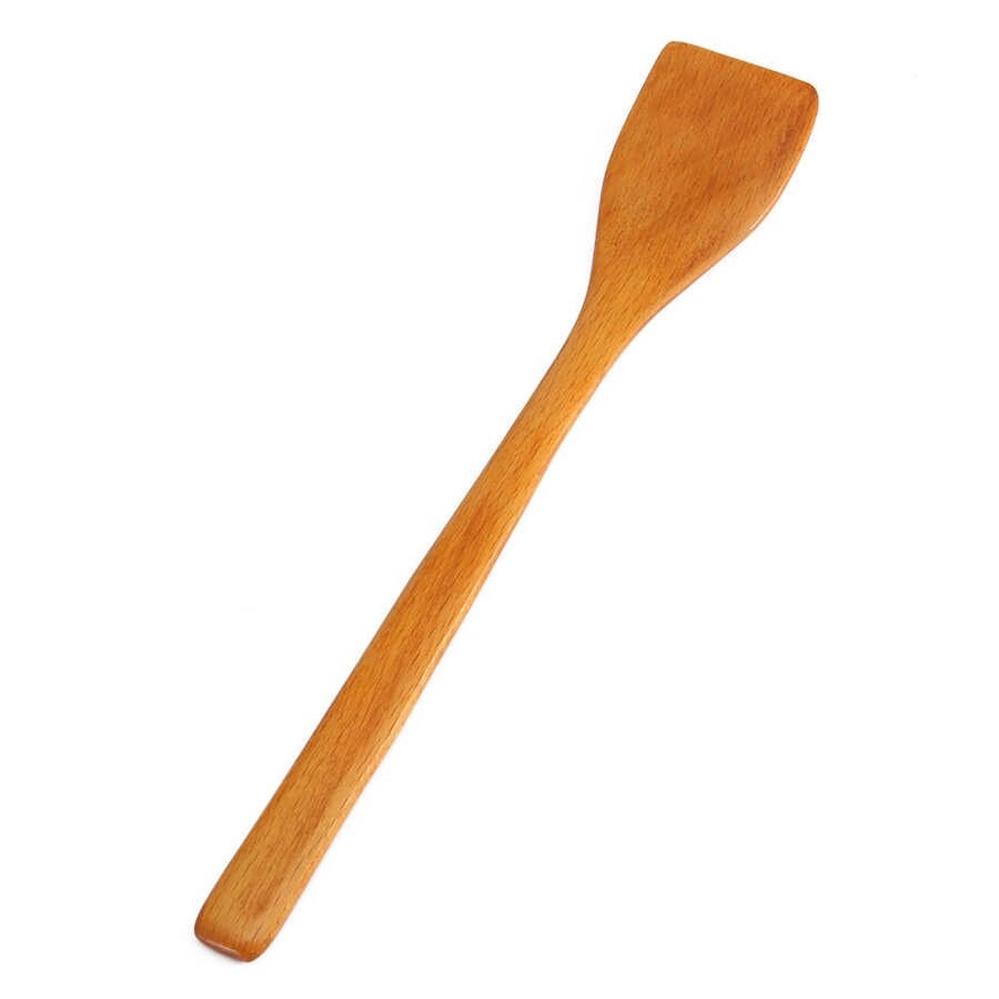 Espátula de madera con mango antiadherente, espátula de madera, utensilios de cocina de madera, volteador, pala para fritos, para Chef, cocinero doméstico, etc.: Default Title