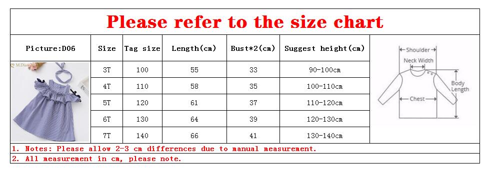 Meisjes Kleding Peuter Kids Baby Meisjes Leuke Verjaardag Kleding Blauw Gestreepte Off-Schouder Ruches Party Jurken + hoofdband