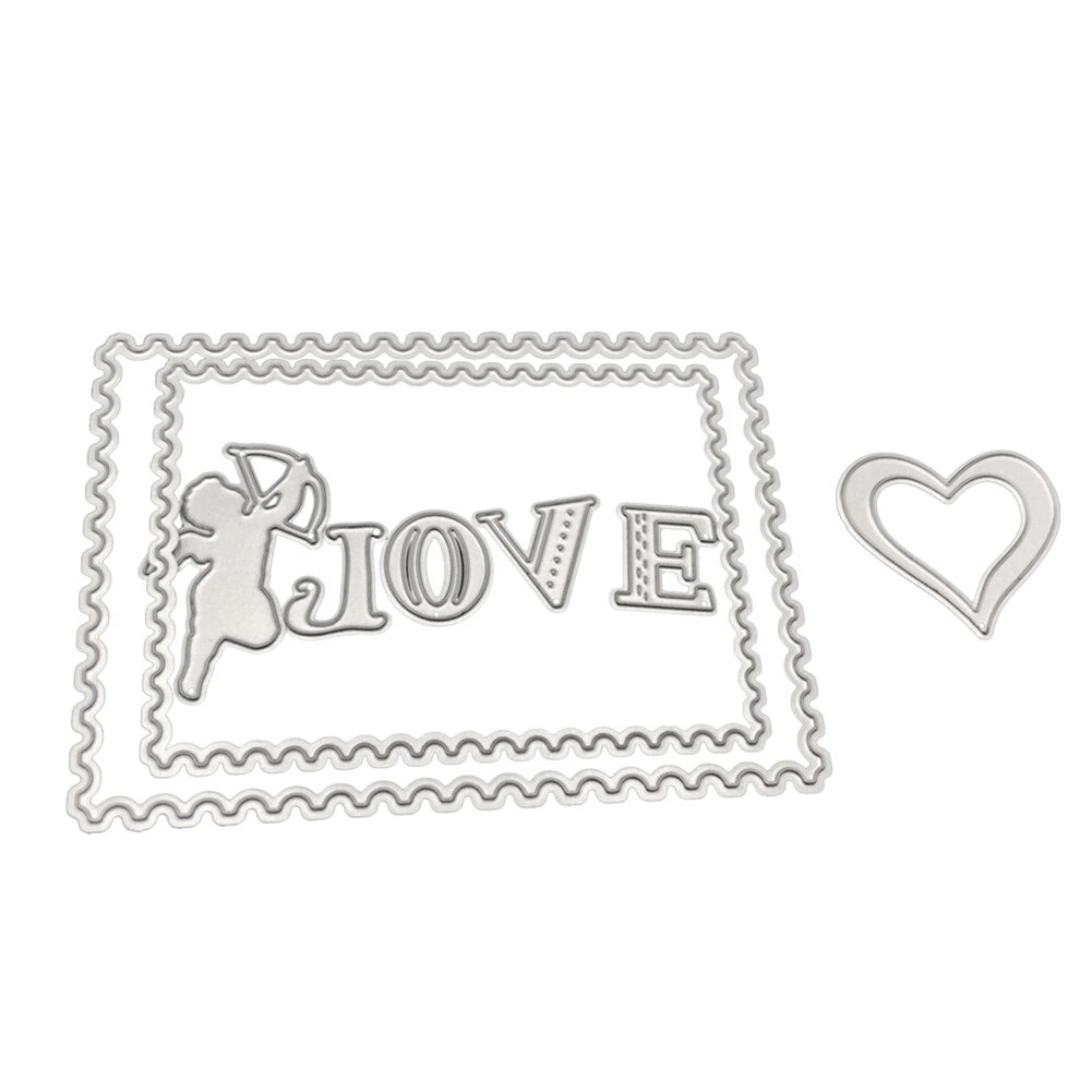 Molde de corte grabado DIY Cupid Love para Plantilla de tarjetas de papel Scrapbooking Health99