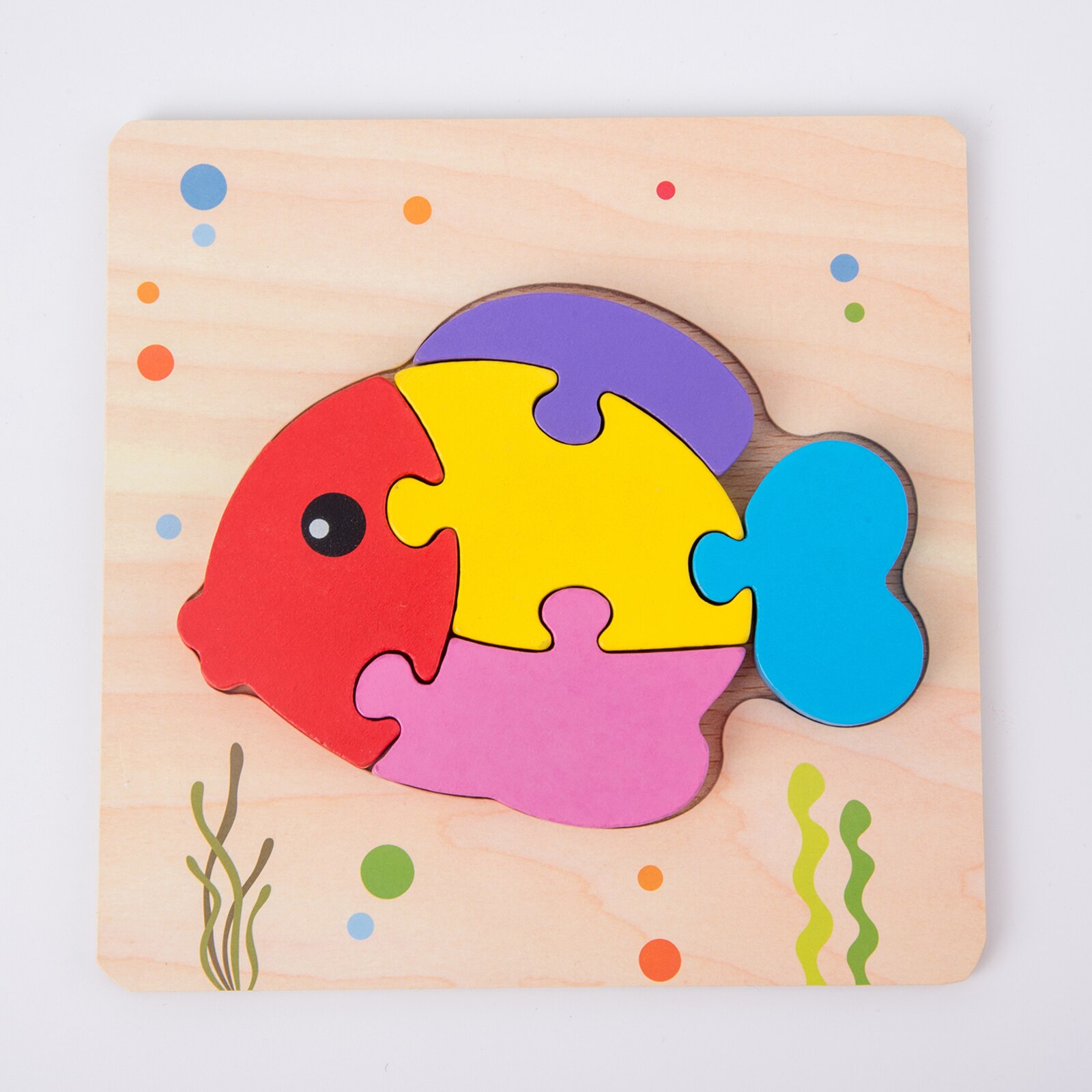 Houten Puzzel Voor Kinderen Voorschoolse Peuter Puzzels Educatief Speelgoed: Fish