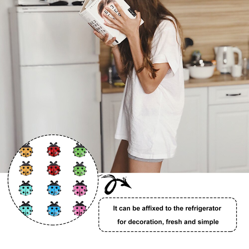 12Pcs Kitchen Refrigerator Magnets Cartoon Fridge Magnet Stickers Decals