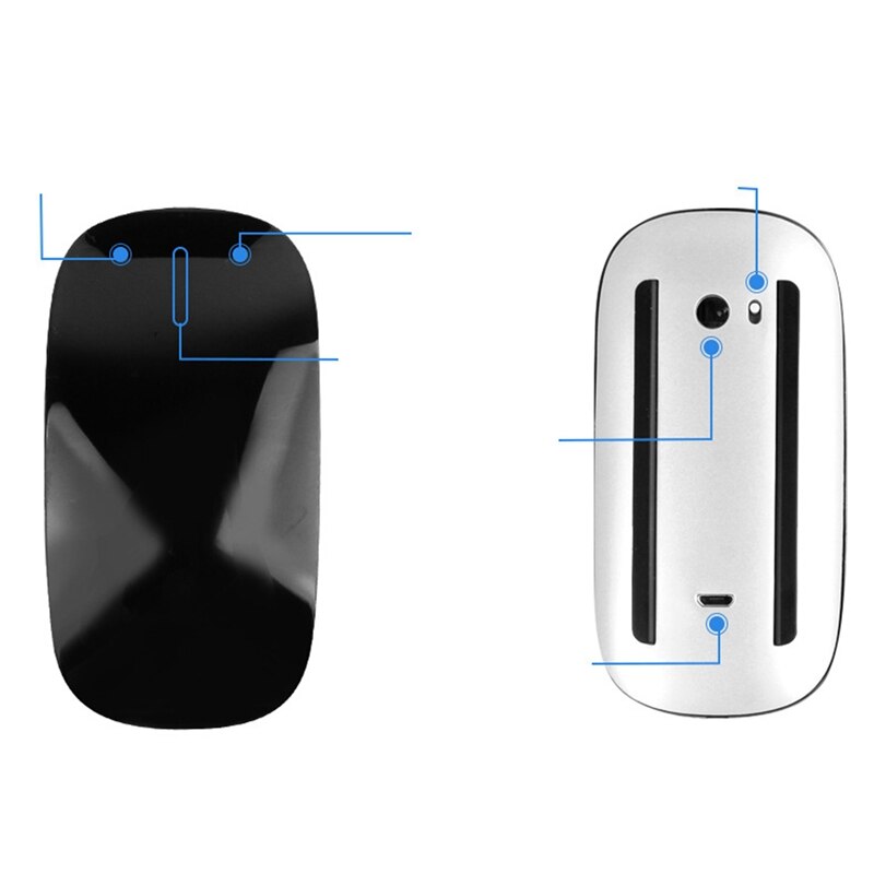 Bluetooth Drahtlose Magic Mouse Stille Wiederaufladbare Computer Maus Slim Ergonomischen PC Mäuse für Apple