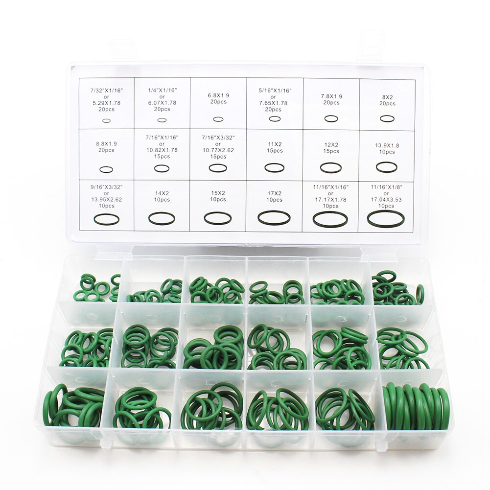 Car accessories 270Pcs Universal 18 Sizes O-ring Kit Green Metric O ring Seals Nitrile for car trucks