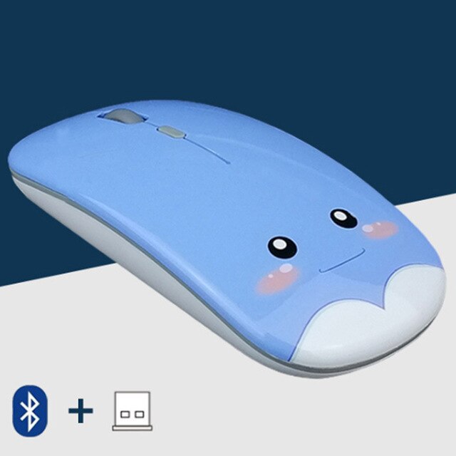 Draadloze Bluetooth Muis 5.0 Usb Optical Computer Mini Slanke Muis 1600Dpi Voor Computer Xiaomi Huawei Lenovo Ipad Pc Accessoires: Blue