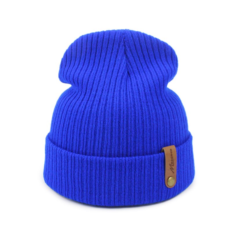 Mode Vrouwen Mannen Winter Hoed Gebreide Skuilles Mutsen Voor Vrouwen Hoeden Bivakmuts Unisex Winter Cap Mannen Hoed: blue