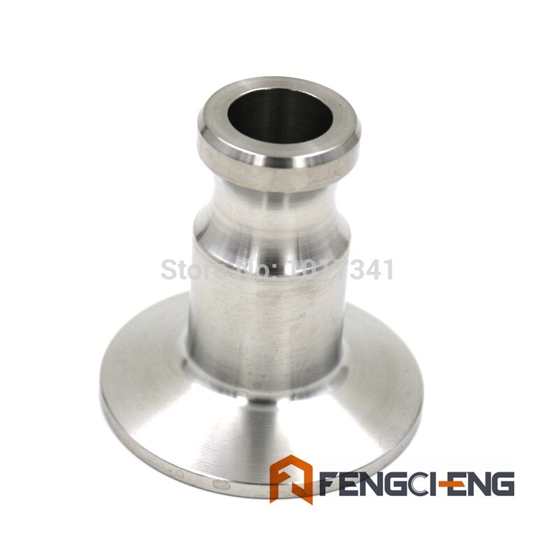 Male Camlock to Tri Clover Adapter, 1/2" Cam x 1.5"TC, SS04, High Flow Fitting, Brewer Hardware