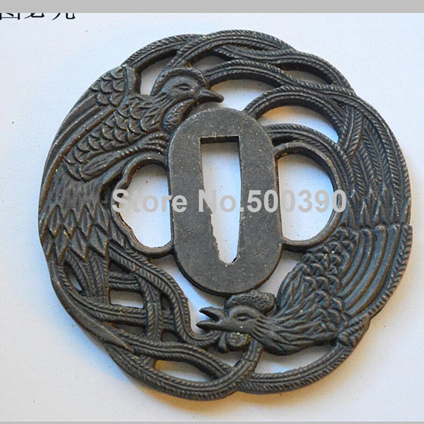 Wonderful Alloy Phoenix Tsuba Guard For Japanese Sword Samurai Katana Wakizashi Katana Fitting