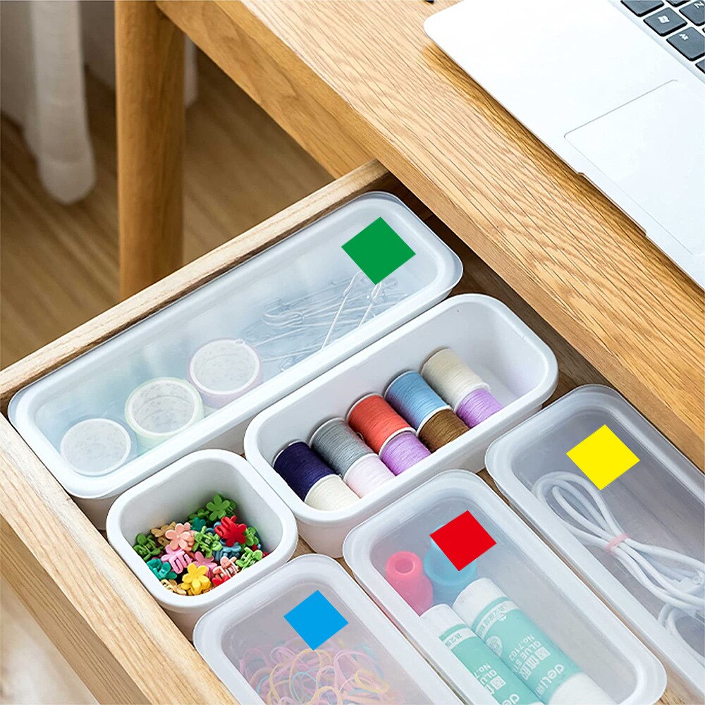 50-500Pcs Square Chroma Label Color Code Dot Labels stickers Red Yellow Blue Green Teacher Office Supplies stationery stickers