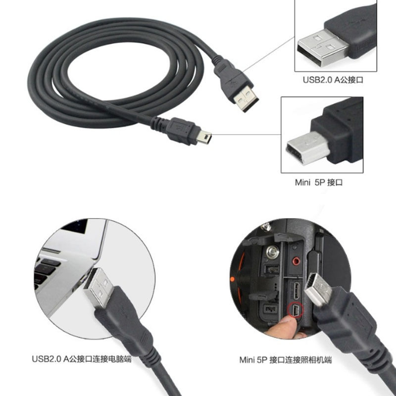 Daten Ladekabel Kabel Adapter Usb 2,0 A Stecker Auf Mini 5 Pin B Beste Schwarz Länge 80/100 Cm Daten kabel Usb Verlängerung Kabel