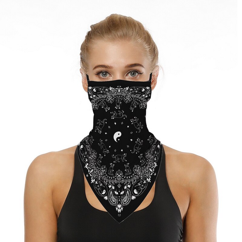 Printing Style Outdoor Scarf Mask Variety Turban Magic Scarves Face Mesh Headband Skull Neck Bandanas Men Women braga cuello: 2