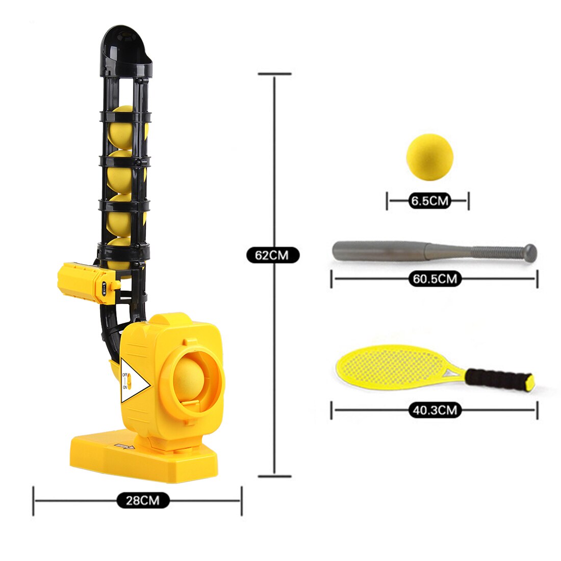 2-in-1 Outdoor ​Sports Baseball Automatic Ball Machine Pitching Machine Practice Tennis Batting Ball Pitcher for Children