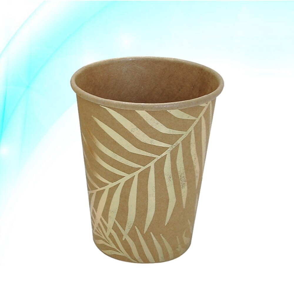 Tasse de papier de feuille de palmier jetable pratique de de tasse de papier de 8 pièces pour le magasin à la maison de partie