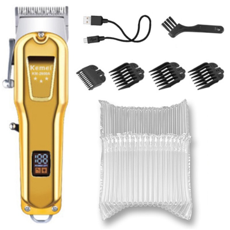 men electric hair trimmer hair clipper beard trimer taper lever hair cutting machine rechargeable hair cutter tool: with bubble bag