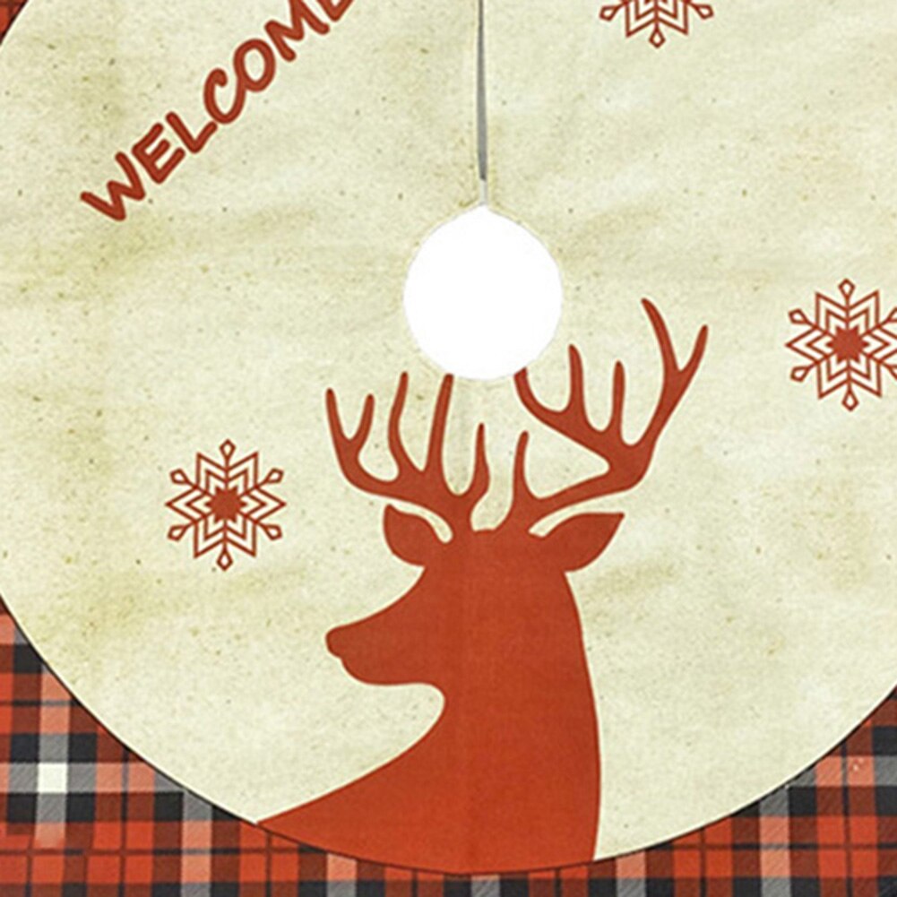 Ronde Elanden Patroon Plaid Non Woven Xmas Boom Rok Tapijt Kerst Decor Nieuwjaar Xmas Party Home Decoratie Tapijt