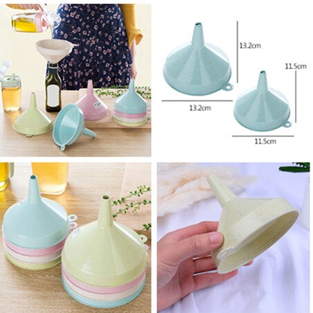 Maat S/L Plastic Clear Trechter Voor Vloeibare Olie Parfum Diffuser Fles Laboratorium Kolf Trechters Highwater Keuken Tool 4 Kleur