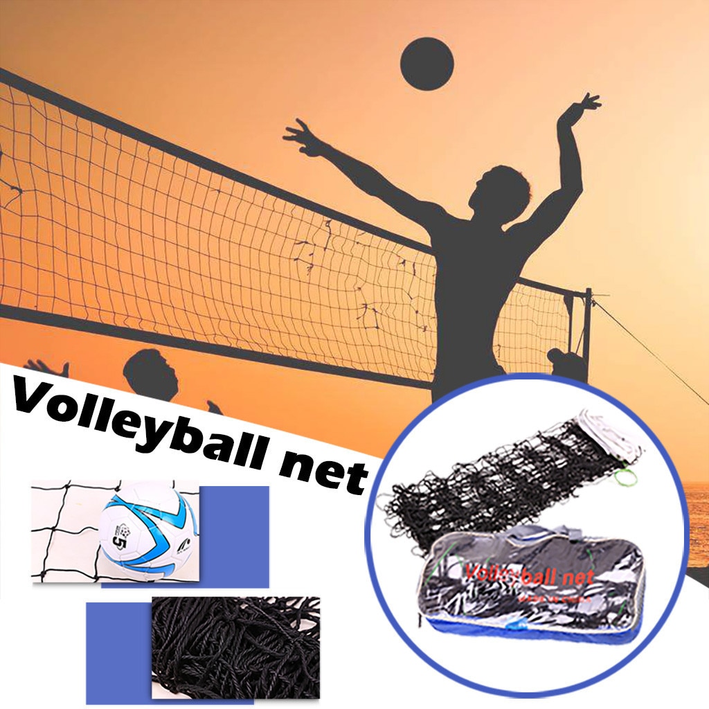 Dra volleybollnät standardspel beachvolleybollnät 9.5 x 1m volleybollnätnät ersättning #d: Default Title
