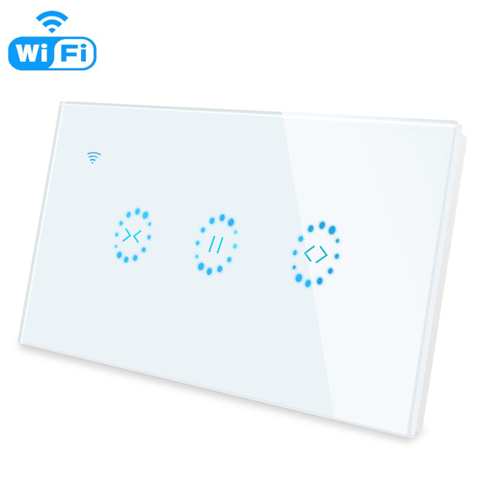 Interruptor inteligente WiFi para persianas motorizadas, enchufe de pared inteligente para persianas motorizadas, compatible con Smart Life, Tuya, Alexa y Google Home: White US Standard