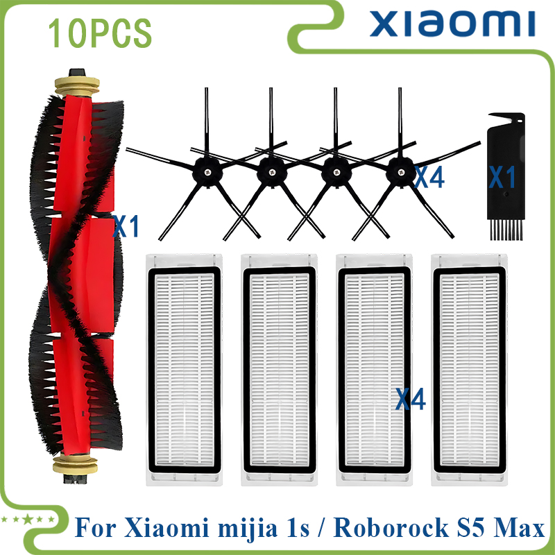 Fit For Xiaomi Mi Robot Vacuum Cleaner 1 / 1S SDJQR01RR SDJQR02RR Roborock E2 E3 E4 E5 S4 S4 Max S5 Main Side Brush Filter: Lavender