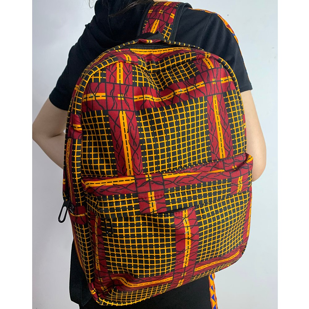 Mochila kente africana de alta estampado de Ankara, bolso escolar de Bolsa De , impermeable, con estampado africano, novedad de: color6