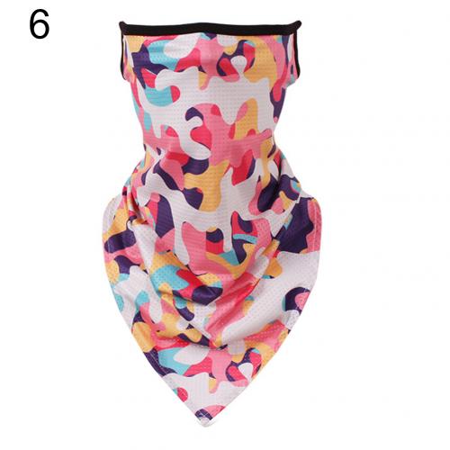 Spandex Flame Teeth Print Breathable Dust Proof Anti UV Face Cover Bandana Neck Gaiter: 6