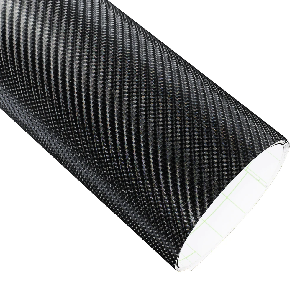 Película de vinilo de envoltura de fibra de carbono brillante 2D 3D 4D 5D 6D pegatina de coche Auto motocicleta envoltura película de cobertura accesorios decorativos para coche