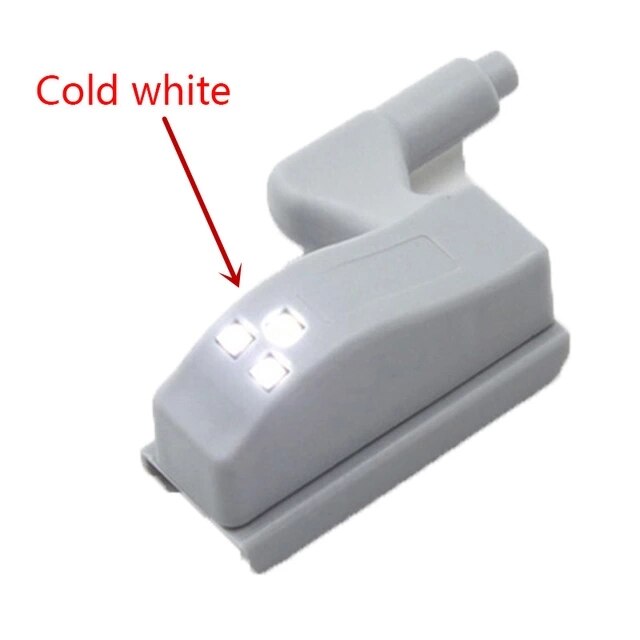 2pcs Universal Hinge LED Sensor Light Kitchen Bedroom Living Room Cabinet Cupboard Closet Wa: 2Pcs Cold white