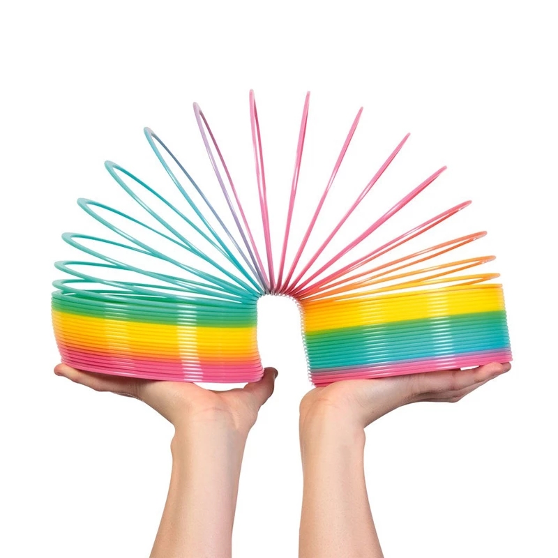 Regenboog Lente Speelgoed Coil Kleur Cirkel Games Vouwen Glow Hand Vaardigheid Vroege Educatief Speelgoed Voor Kinderen Magische Prestaties Props