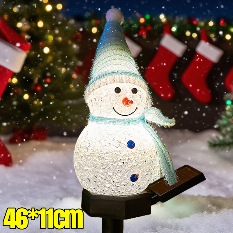 Christmas Pathway Lights Solar Powered LED Snowman Lamps Outdoor Ground Stake Light For Garden Patio Pathway Yard Decorations: forest green / 10 W