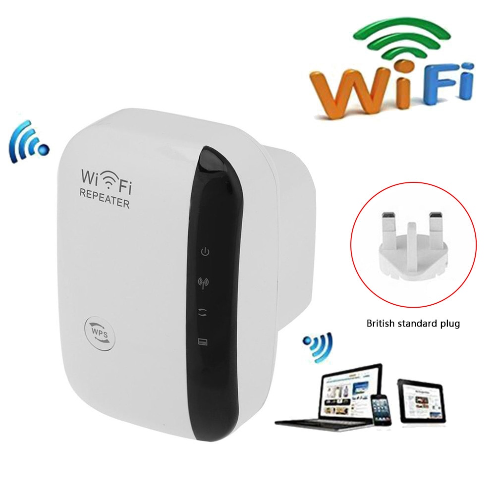 ALLOYSEED Drahtlose WiFi Repeater Wifi Range Extender Router Wi-Fi Signal Verstärker Mbps 2,4 GHz Wi Fi Access Point Booster UK