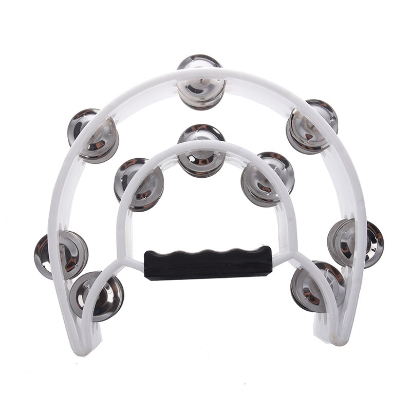 Singer Tambourine Percussion Drum Grip Handle-32 Jingles Half Moon