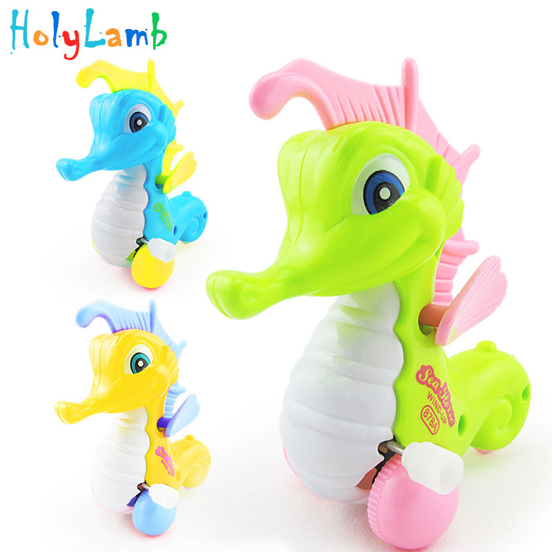 1Pcs Cute Animal Hippocampus Wind Up Speelgoed Rotatie Motion Wielen Speelgoed Uurwerk Speelgoed Voor Kinderen Uurwerk Speelgoed Polly
