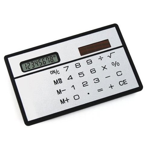 ! Handige Solar Power Credit Card Formaat Pocket Calculator Reizen Uk