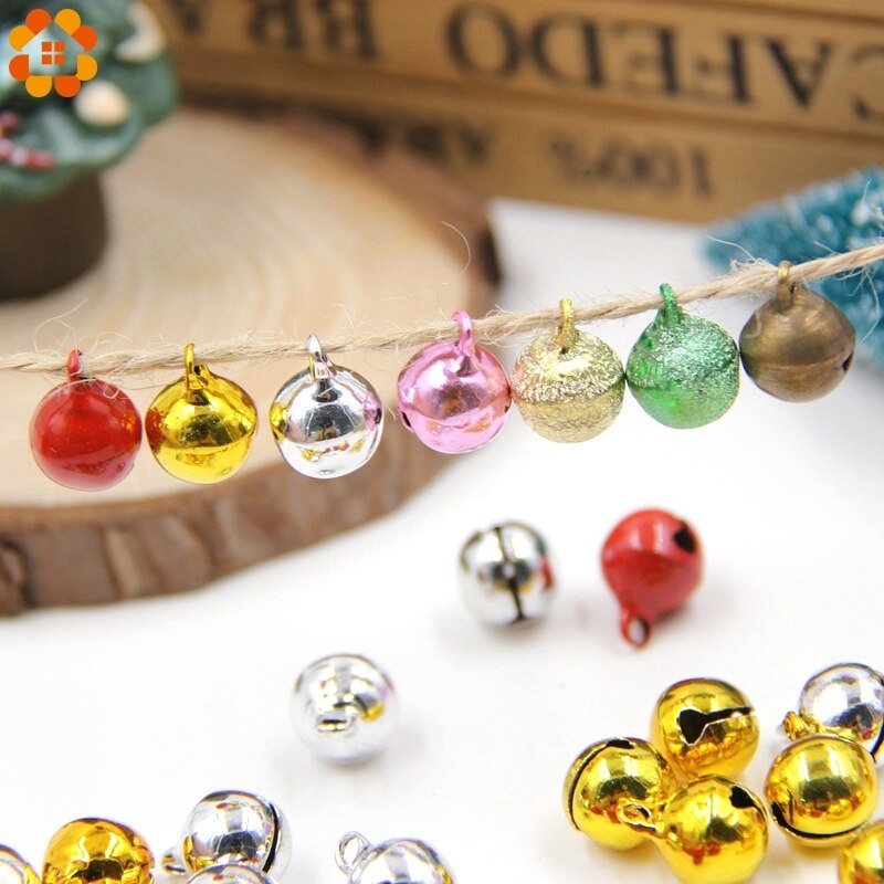 30 stuks losse kralen kleine hangers veelkleurige koperen belletjes voor kerstboom diy feest knutselen decoratie accessoires