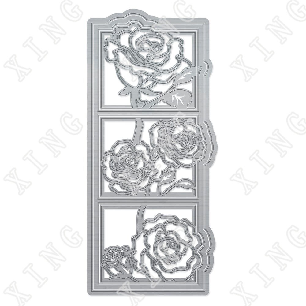 Poppies Roses Daisy Coneflower Floral Split Strips Die Set 2022 Spring Newest Metal Cut Dies Diy Scrapbook Paper Card Mould