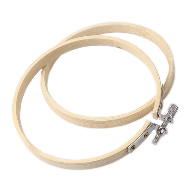 Juego de aros bordados de madera de bambú, Marco con forma de aro de 8 pulgadas, herramientas de costura para el hogar, 10/20 Uds.