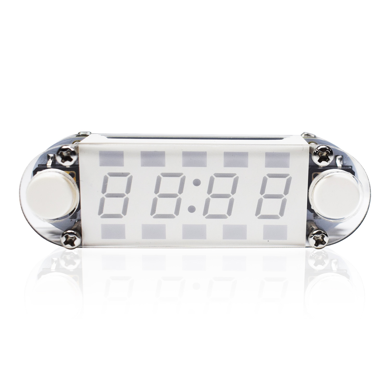 4-Digit Digital Clock DIY Kit LED Mixed Color Nixie Tube Table Desk USB-Powered Clock with Countdown Timer Stopwatch Alarm Light