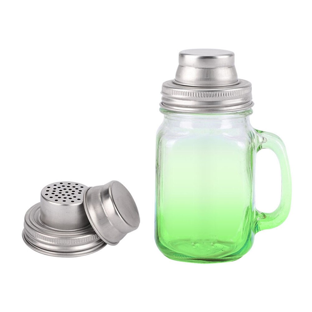 4 pcs Mason Jar Shaker Lids Covers Regular Stainless steel Mason Jar With Shaker Kitchen Cocktail Jar Food Jars Covers