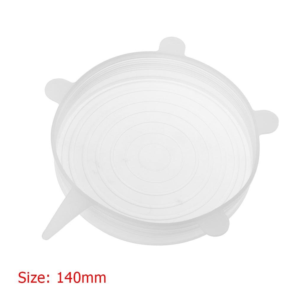 Heat Resistant Reusable Stretch Silicone Lids Universal Wrap Bowl Pot Pan Cover Cookware Lids Kitchen Refrigerator Accessories: 14cm