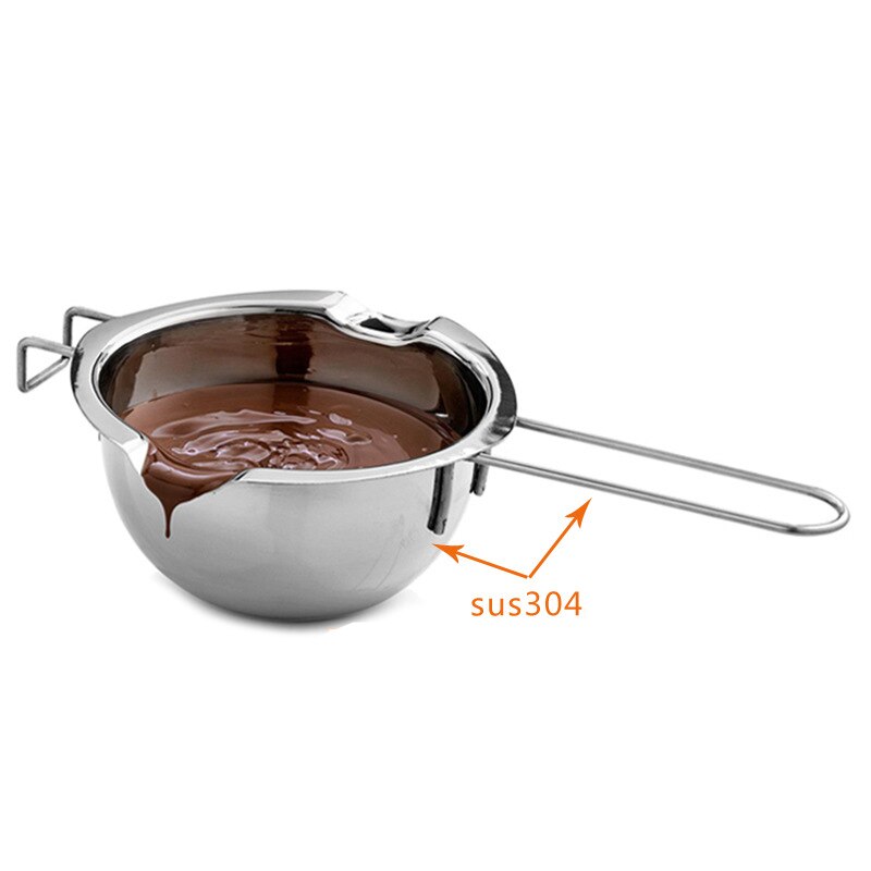 304 acier inoxydable Double chaudière Pots avec boîte chocolat fondant Pot lait bol beurre bonbons plus pâtisserie outils de cuisson: 1PC L 304 Polished