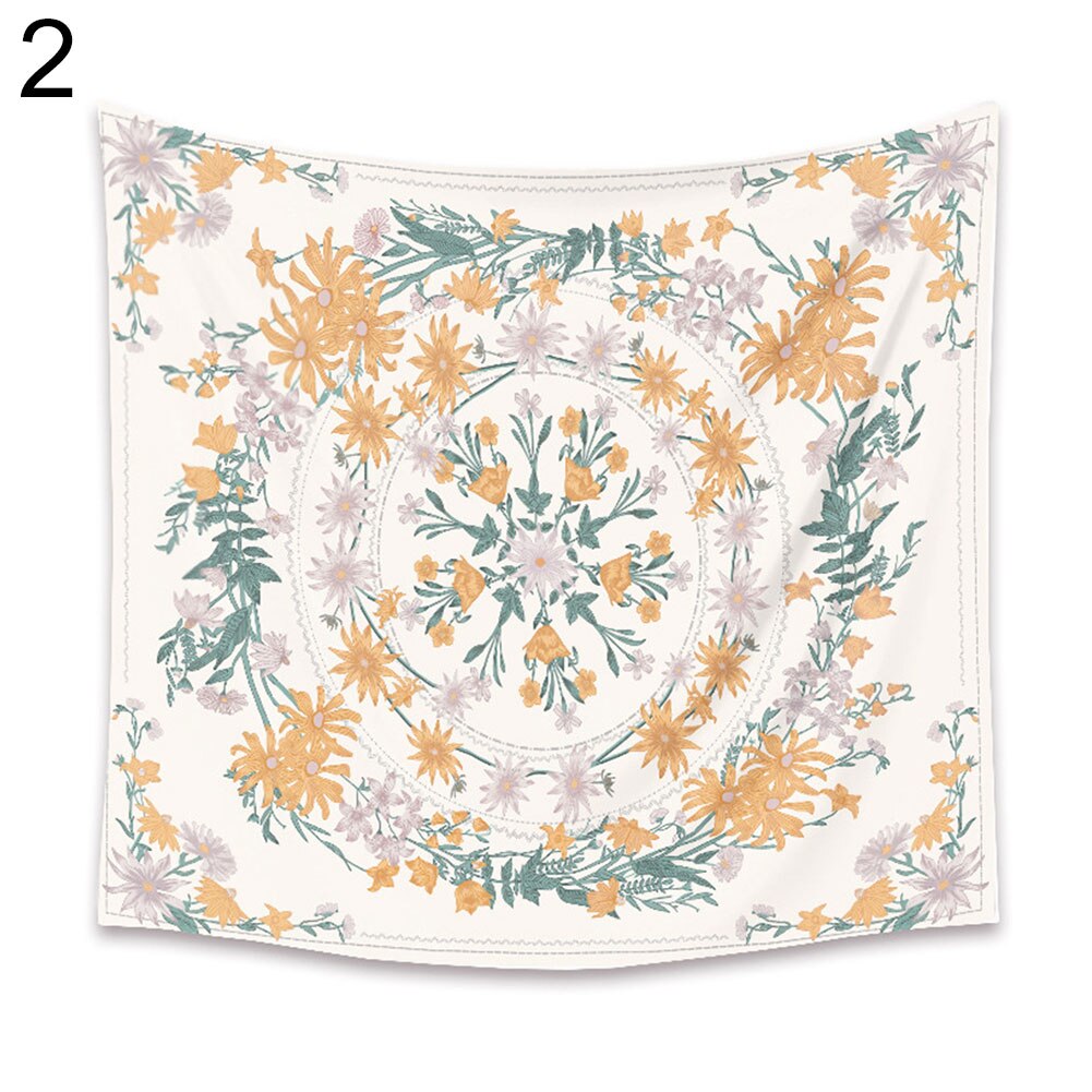 Tapiz colgante de pared de flores estilo bohemio manta decoración de fondo: 130x150cm / 2