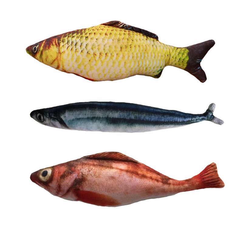 Haustier Weichen Plüsch Kreative 3D Karpfen Fisch bilden Katze Spielzeug Katzenminze Fisch Gefüllte Kissen Puppe Simulation Fisch Spielen Spielzeug für Haustier