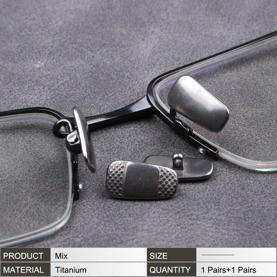 Color_max – plaquettes nasales en titane pour lunettes, 12mm, goutte d'eau, à visser: Square Mix 2p