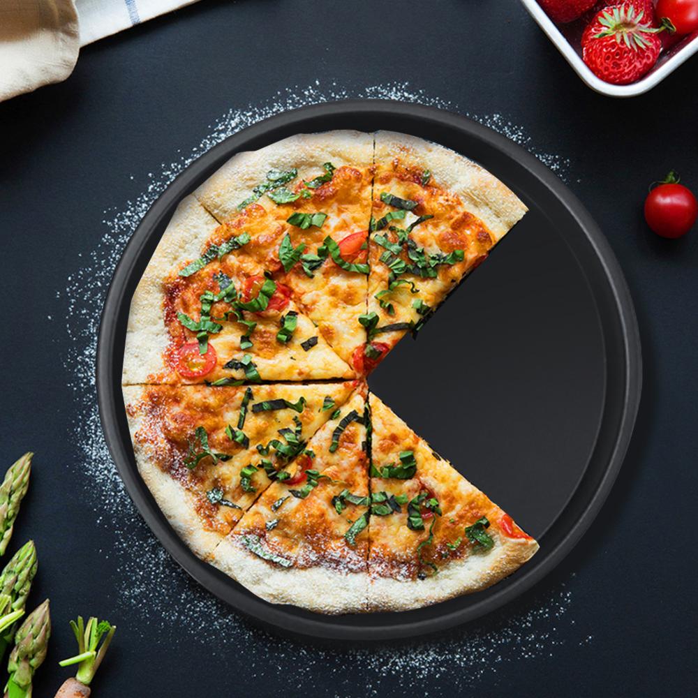 Pizza Baking Tray Aluminum Alloy Round Baking Tray High Temperature Resistant Easy to Clean 9-inch Non-stick 40DC20