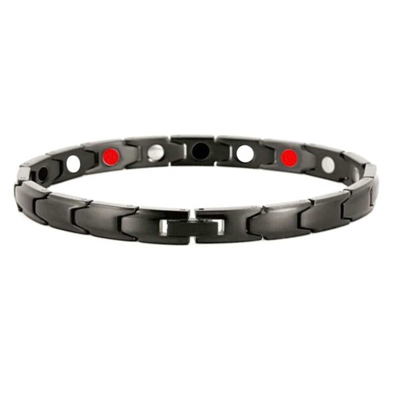 Mannen Vrouwen Therapeutische Energie Healing Magnetische Armband Therapie Artritis Sieraden: BL5617BK