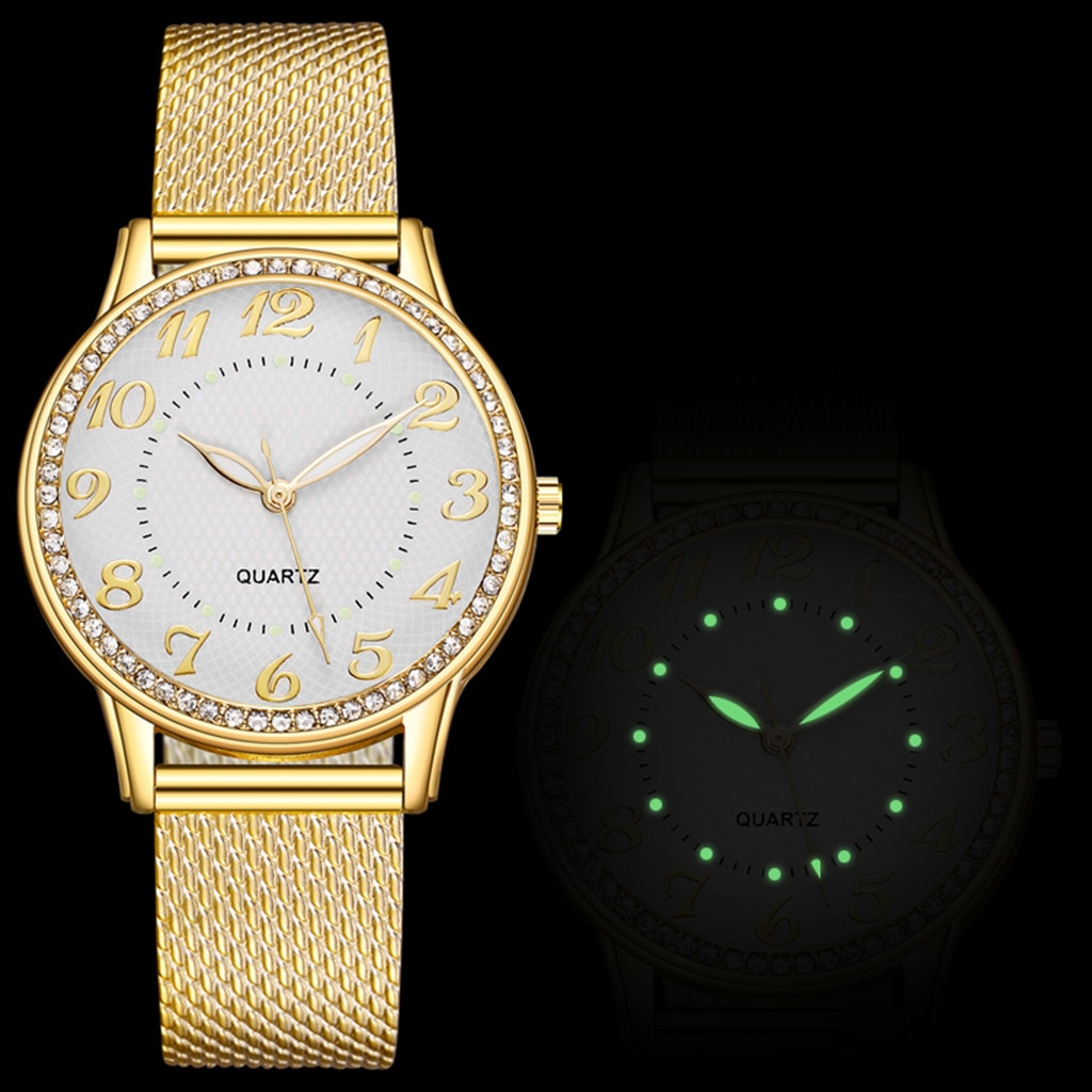 Luxe Womens Horloges Mesh Rvs Casual Armband Quartz Horloge Horloge Dameshorloge Klok Reloj Mujer Relogio Feminino