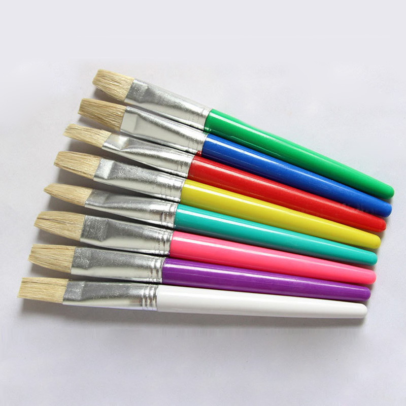 Pinceau à huile aquarelle pour enfants | Pinceau pour enfants, peinture à l'huile, couleur bonbon, peinture à l'aquarelle, poils, Gouache, dessin Art, 4 pièces