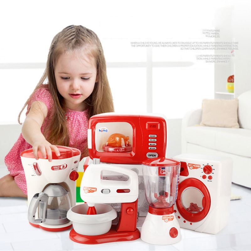 1 pc rydde op legetøj foregive lege legetøj støvsuger husholdning legetøj rengøring vaskemaskine legehus legetøj baby pige  d21