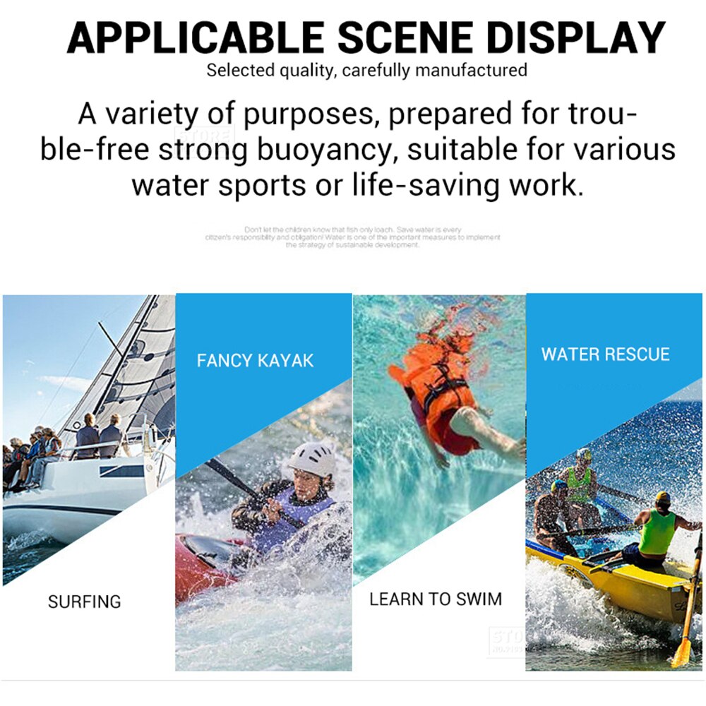 Adults Vest Life Jacket Kayak Motorboats Jet Ski Surf Wakeboard Fishing Vest Swimming Surf Rescue Boat Raft Sailing Safety Vest