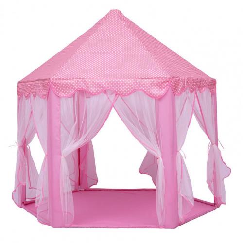 Tienda plegable Durable portátil niños grandes carpas tipi para casa: Rosa