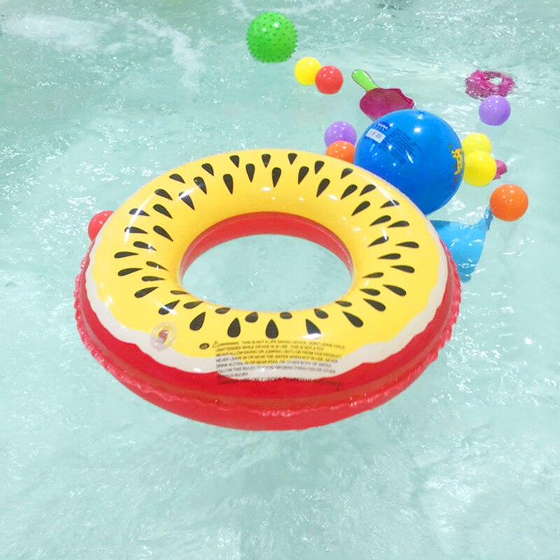 Børn oppustelig svømning ring vandmelon citron print badecirkel børn swimmingpool tilbehør float ring 2-5y